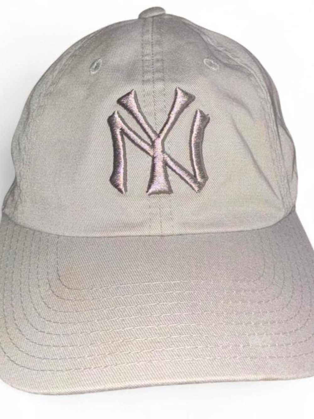 American Needle Red Label Hat with Beige Fabric